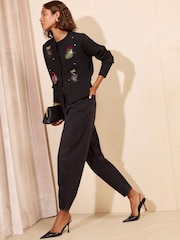 Friends Like These Black Bauble Detail Knit Cardigan - Image 3 of 5