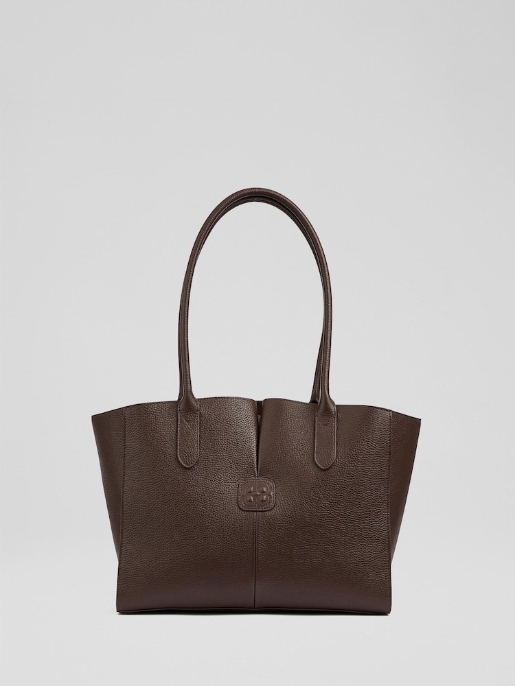LK Bennett Brown Jemima Midi Tote - Image 2 of 2