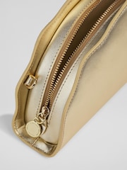 LK Bennett Metallic Suzy Scallop Clutch Bag - Image 3 of 3