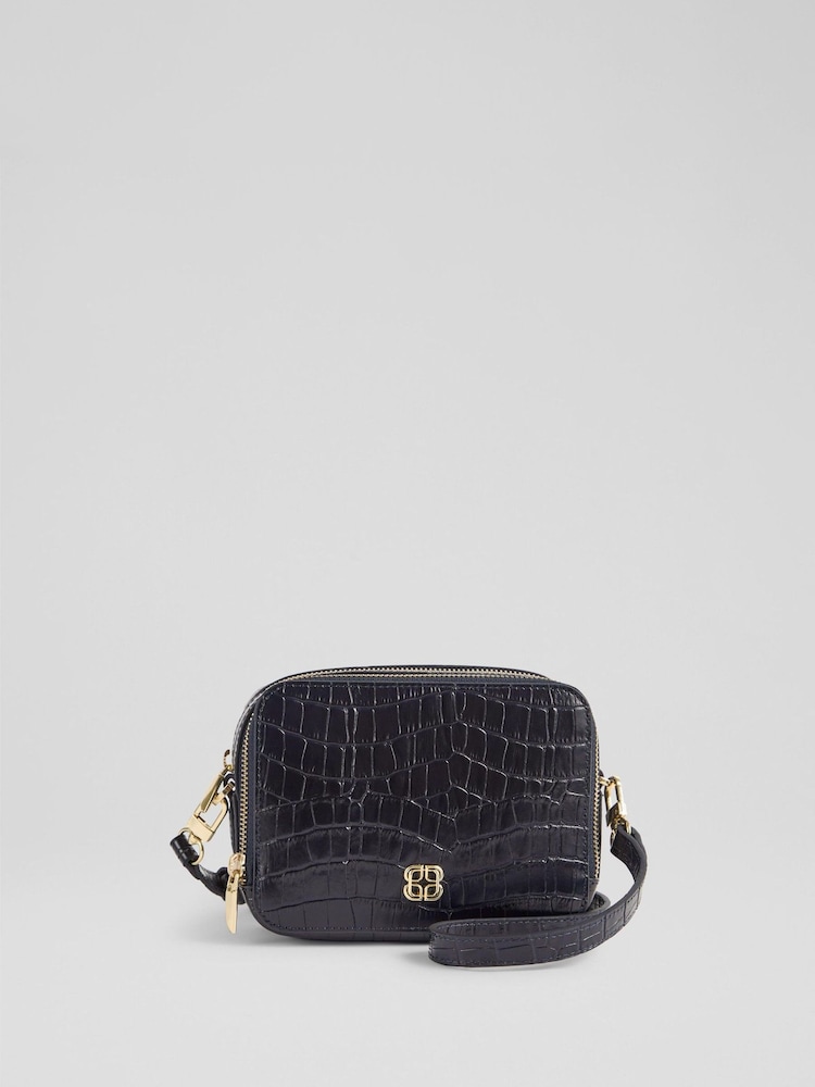 LK Bennett Blue Kira Camera Shoulder Bag - Image 1 of 3 LK Bennett Blue Kira Camera Shoulder Bag - Image 1 of 3