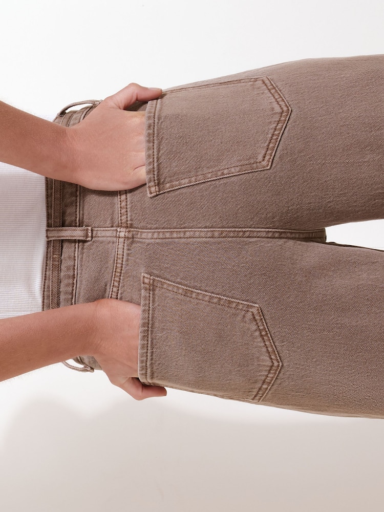 Friends Like These Mocha Brown Everyday Wide Leg Jeans - Image 5 of 5 Friends Like These Mocha Brown Everyday Wide Leg Jeans - Image 5 of 5