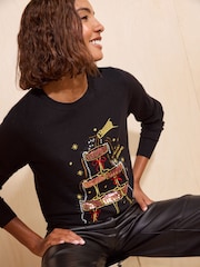Friends Like These Black Drinks Christmas Jumper - Image 4 of 5