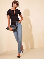 Friends Like These Blue Grey Slim Leg Jeans - Image 4 of 5