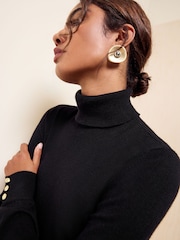 Friends Like These Black Roll Neck Knit Jumper - Image 2 of 5