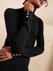 Friends Like These Black Roll Neck Knit Jumper - Image 5 of 5