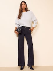 Friends Like These Grey Slash Neck Jumper - Image 4 of 6