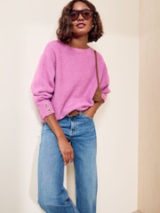 Friends Like These Pink Slash Neck Jumper - Image 3 of 5