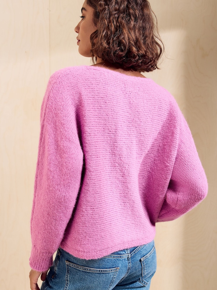 Friends Like These Pink Slash Neck Jumper - Image 5 of 5