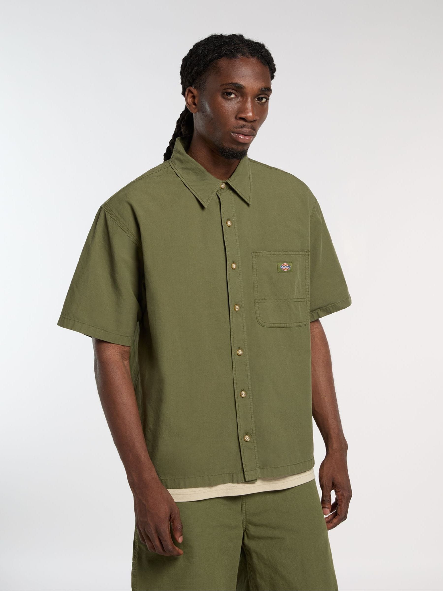 Buy Dickies Green Vernal Boxy Back Graphic Short Sleeve Shirt from
