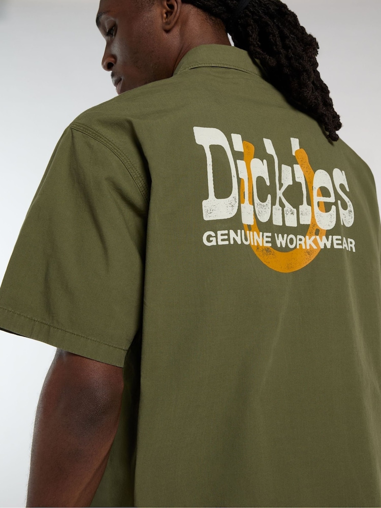 Dickies Green Vernal Boxy Back Graphic Short Sleeve Shirt - Image 2 of 3
