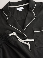 Black Jersey Button Through Pyjamas - Image 3 of 3