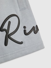 River Island Blue Colourblock Sweatshirt & Shorts Set - Image 4 of 4