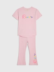 River Island Pink River T-Shirt & Kickflare Set - Image 1 of 3