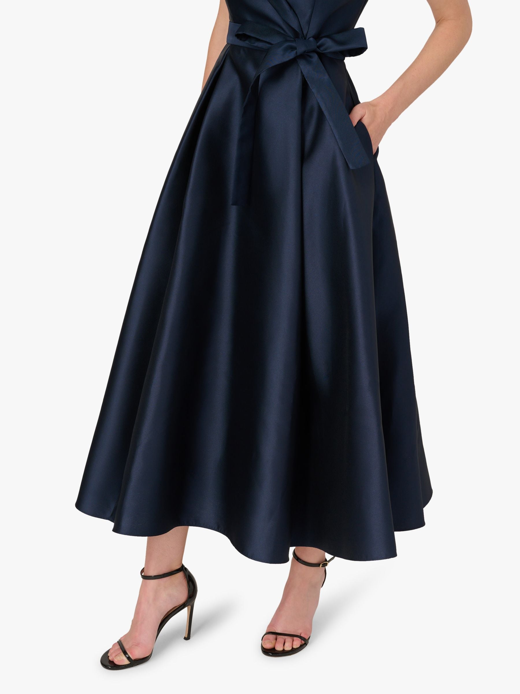 Buy Adrianna Papell Blue Petite Lapel Mikado Ankle Dress from Next USA