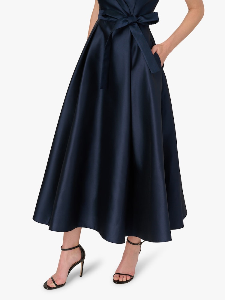 Buy Adrianna Papell Blue Petite Lapel Mikado Ankle Dress from Next USA