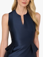 Adrianna Papell Blue Mikado Ruffle Short Dress - Image 5 of 6