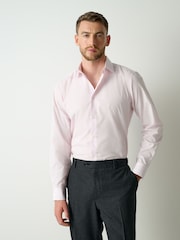 Pink/Blue Easy Care Regular Fit Single Cuff Smart Shirts 2 Pack - Image 3 of 19