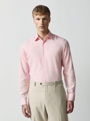 White/Blue/Pink Slim Fit Easy Care Single Cuff Smart Shirts 3 Pack - Image 2 of 9