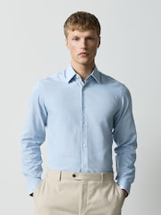 White/Blue/Pink Slim Fit Easy Care Single Cuff Smart Shirts 3 Pack - Image 5 of 9