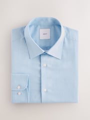 White/Blue/Pink Slim Fit Easy Care Single Cuff Smart Shirts 3 Pack - Image 6 of 9