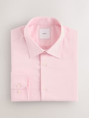 White/Blue/Pink Slim Fit Easy Care Single Cuff Smart Shirts 3 Pack - Image 7 of 9