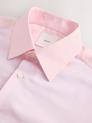 White/Blue/Pink Slim Fit Easy Care Single Cuff Smart Shirts 3 Pack - Image 9 of 9