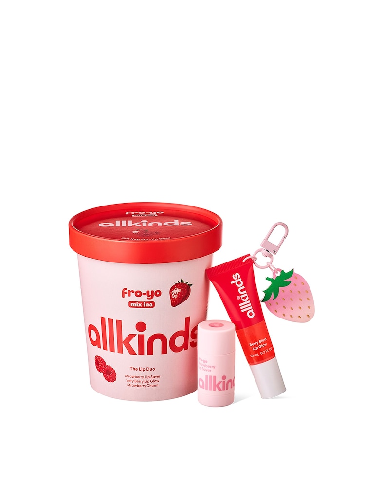allkinds Strawberry Lip Duo Gift Set (Worth £21) - Image 1 of 7 allkinds Strawberry Lip Duo Gift Set (Worth £21) - Image 1 of 7