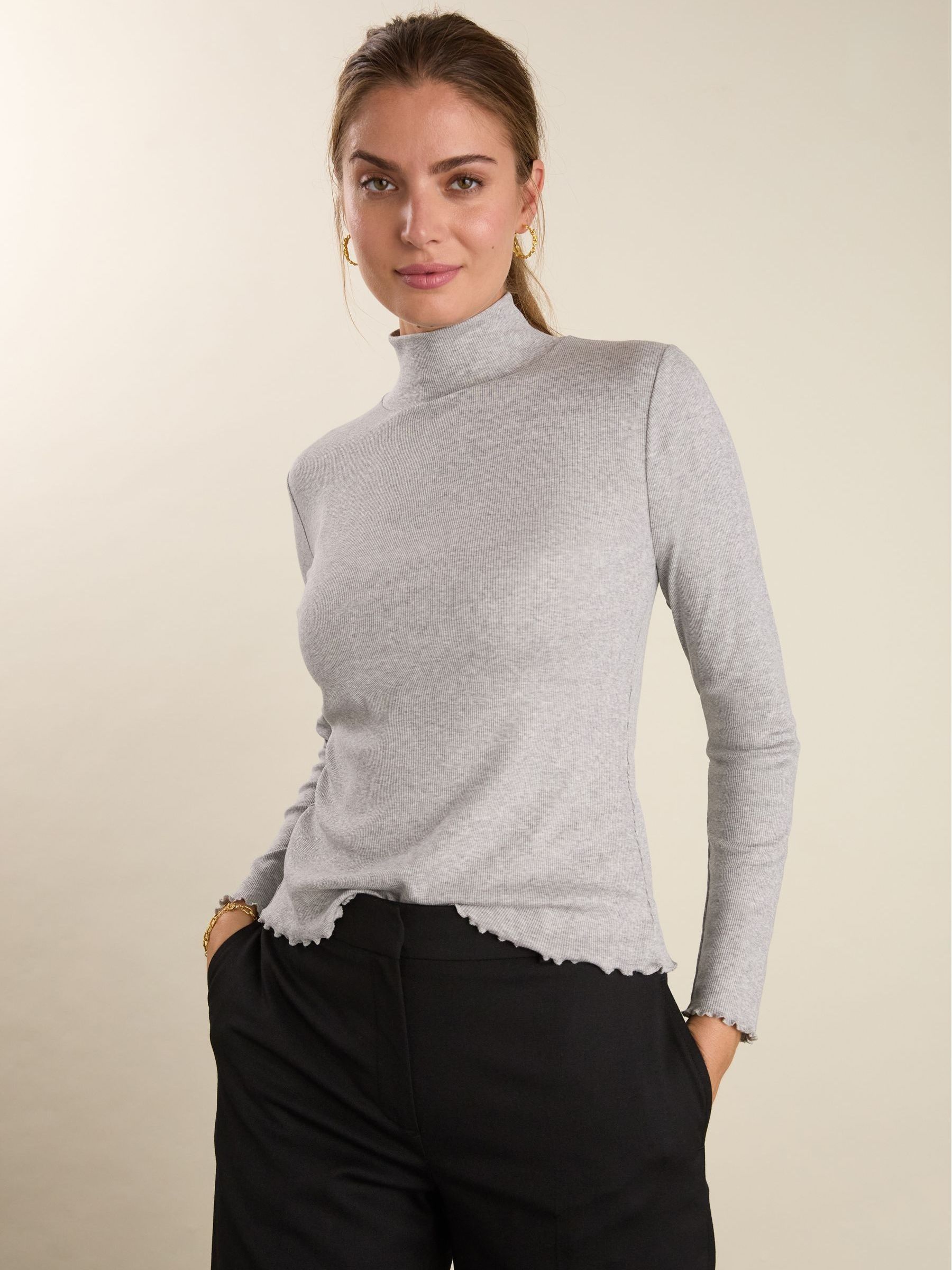 Buy Baukjen Grey Paige Luxe Turtle Neck Top from Next Australia