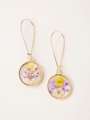 FatFace Pressed Flower Earrings - Εικόνα 1 από 2
