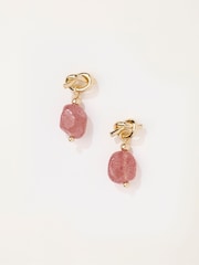 FatFace Pink Knot Stone Drops - Image 1 of 2
