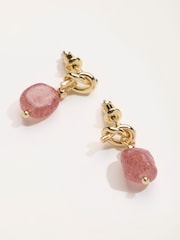 FatFace Pink Knot Stone Drops - Image 2 of 2