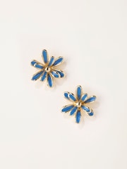 FatFace Navy Flower Stud Earrings - Image 1 of 2