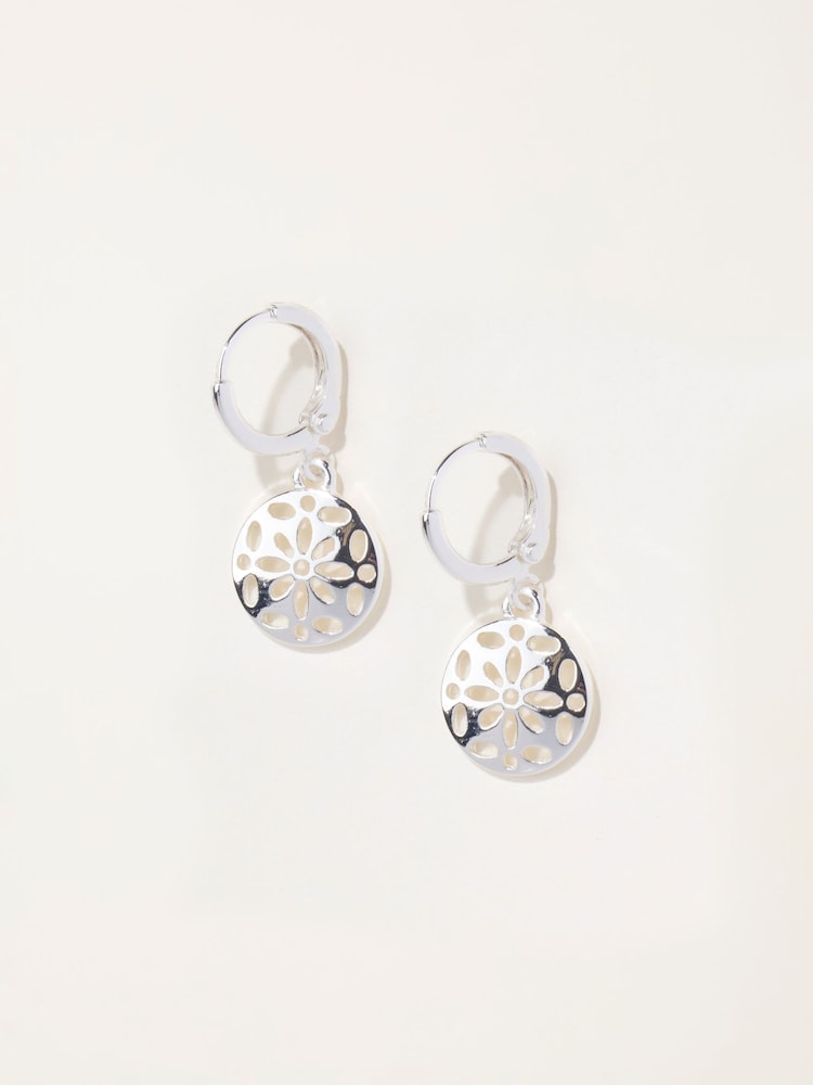 FatFace Silver Tone Cut Out Earrings - Image 1 of 2
