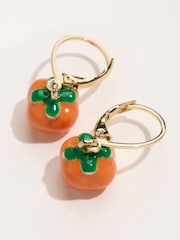 FatFace Orange Pumpkin Drop Earrings - Image 2 of 2