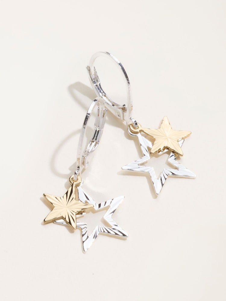 FatFace Multi Star Drop Earrings - Image 2 of 2