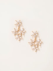 FatFace Gold Tone Flower Party Earrings - Image 1 of 4