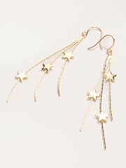 FatFace Gold Tone Star Drop Earrings - Image 2 of 2