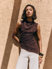 Friends Like These Faux Suede Sleeveless Top - Image 1 of 5