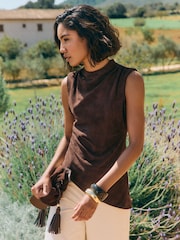 Friends Like These Faux Suede Sleeveless Top - Image 5 of 5