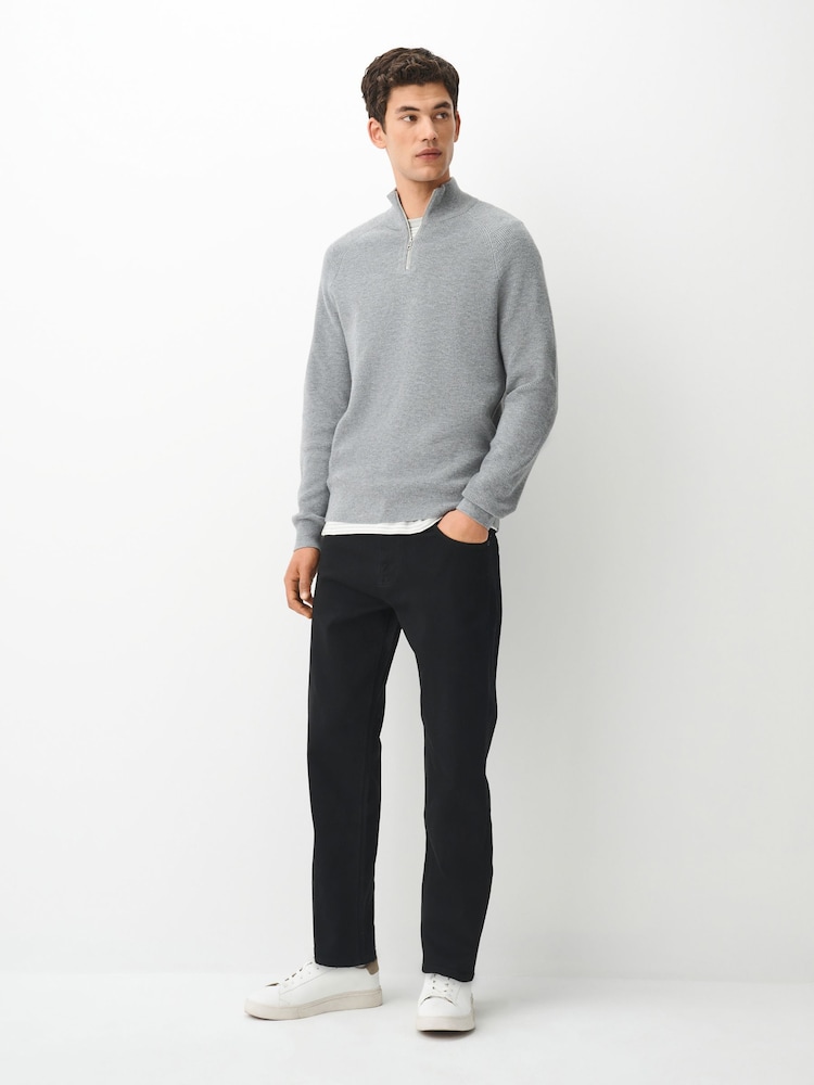 Black Regular Fit Motionflex Jeans With Elasticated Waist - Image 2 of 6 Black Regular Fit Motionflex Jeans With Elasticated Waist - Image 2 of 6