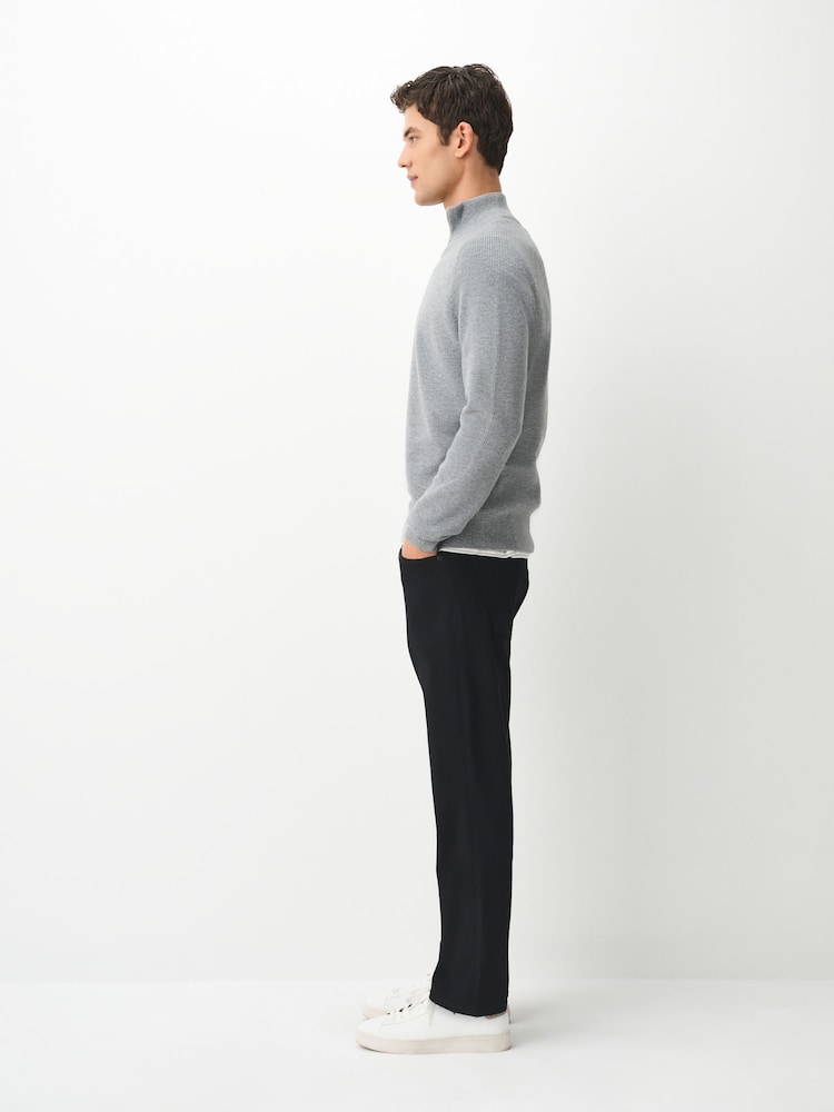 Black Regular Fit Motionflex Jeans With Elasticated Waist - Image 6 of 6 Black Regular Fit Motionflex Jeans With Elasticated Waist - Image 6 of 6