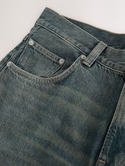 Dark Green Tint Baggy Fit Jeans - Image 10 of 11