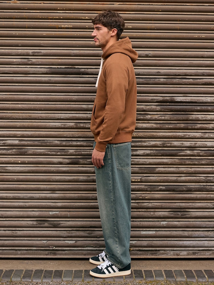 Dark Green Tint Baggy Fit Jeans - Image 2 of 6