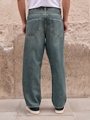 Dark Green Tint Baggy Fit Jeans - Image 3 of 6
