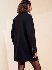 Friends Like These Black Collarless Dolly Coat - Image 5 of 5