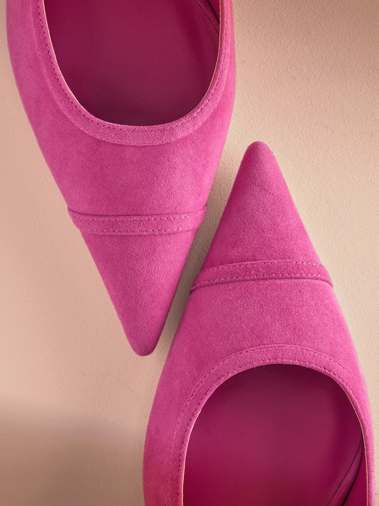 Վարդագույն զամշ - B By Ted Baker Point Toe Sling Back Heels - Պատկեր 8 8-ից Վարդագույն զամշ - B By Ted Baker Point Toe Sling Back Heels - Պատկեր 8 8-ից