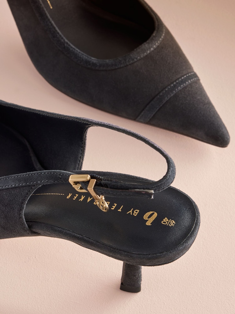 Մուգ կապույտ զամշ - B By Ted Baker Point Toe Sling Back Heels - Պատկեր 8 8-ից Մուգ կապույտ զամշ - B By Ted Baker Point Toe Sling Back Heels - Պատկեր 8 8-ից