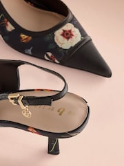 Սև տպագիր - B By Ted Baker Point Toe Sling Back Heels - Պատկեր 5 8-ից