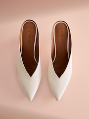 B by Ted Baker Leather Point Toe High Cut Mules - Image 3 of 7