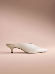 B by Ted Baker Leather Point Toe High Cut Mules - Image 4 of 7